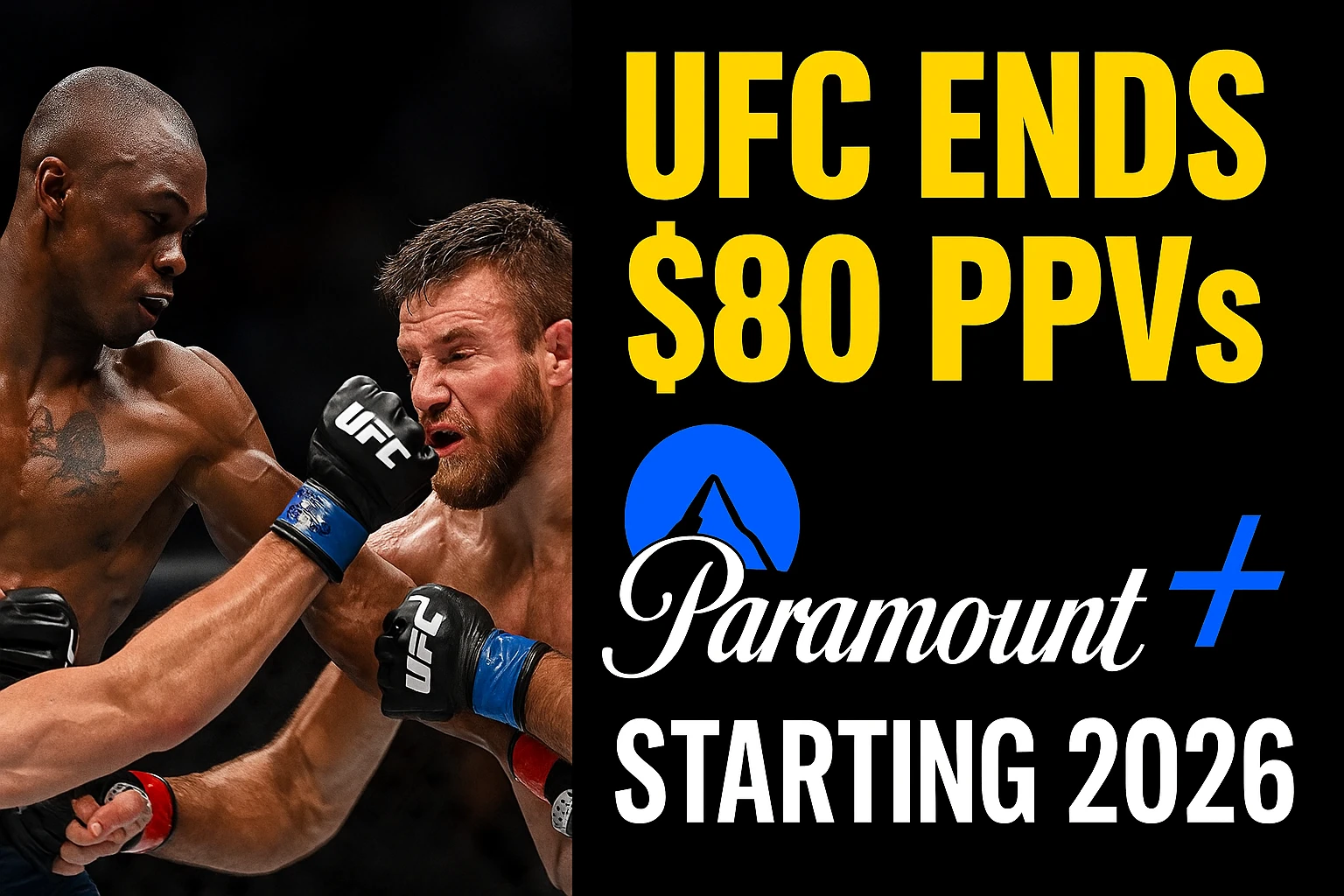 UFC on Paramount Plus -Every Fight Streams on Paramount+ Starting 2026 1 UFC on Paramount Plus